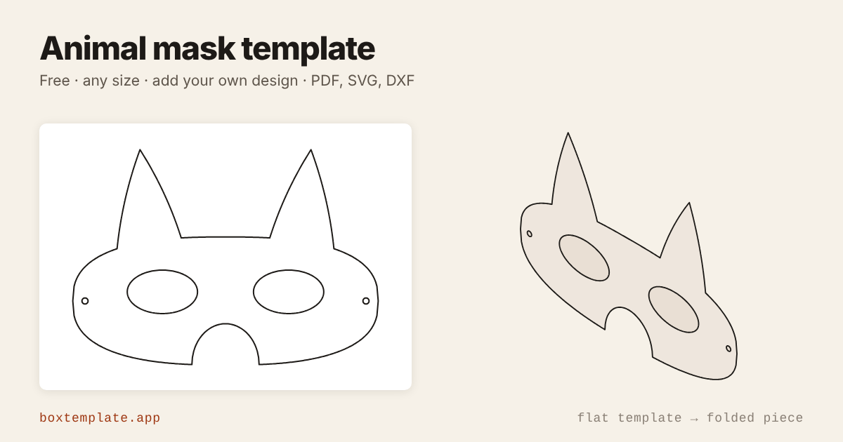 Exploding Kittens Cards.pdf Animal Mask Template — Free Printable Cat, Fox, Bear, Rabbit